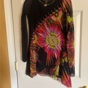 Jean Paul Gaultier Black and Multicolor Top